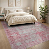 Geometric Modern Blush Pink Geometric Lattice Area Rug