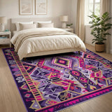 Purple Diamond Southwestern Area Rug