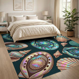 Iridescent Abalone Seashell Area Rug