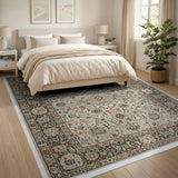Ivory Multi-Color Persian Floral Area Rug