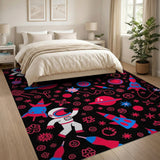 Playful Space Astronauts Rockets Kids Rug