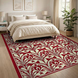 Red Ivory Traditional Persian Area Rug