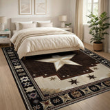 Southwestern Star Brown Tan Area Rug
