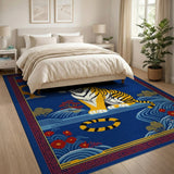Majestic Tiger with Crimson Maples Area Rug