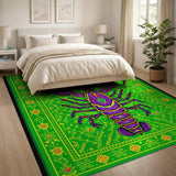 Purple Lobster Persian-Style Area Rug