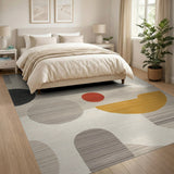 Abstract Geometric Multi-Color Geometric Modern Area Rug
