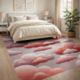 Pink Dreamy Pink Clouds Area Rug