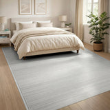 Neutral Striped Textured Woven Area Rug