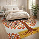 Vibrant Autumn Maple Tree Area Rug