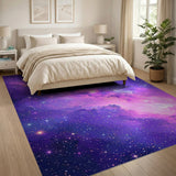 ODIKA Galaxy Nebula Washable Area Rug - Low Pile, Non-Slip, Pet & Kid Friendly Space Rug