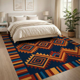 Southwestern Geometric Diamond Multi-Color Rug
