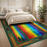 Rainbow Kayak Stripe Area Rug