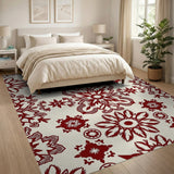 Traditional Persian Red Persian Floral Area Rug