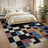 Bold Geometric Multi-Color Abstract Area Rug