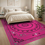 Playful Pink Candy Sun Kids Area Rug