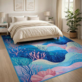 Dreamy Underwater Coral Reef Area Rug