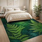 Lush Fern Forest Green Area Rug