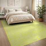 Vibrant Yellow Geometric Lattice Area Rug