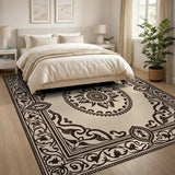 Traditional Persian Ornate Beige Persian Medallion Area Rug