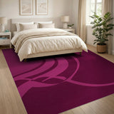 Purple Swirling Purple Abstract Area Rug