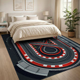 Red Checkered Racing Infinity Loop Rug