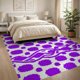 Purple Abstract Bubble Shapes Area Rug