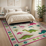 Whimsical Dinosaur Kids Area Rug