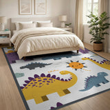 Colorful Dinosaur Kids Cartoon Area Rug