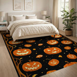 Spooky Jack-o-Lantern Pumpkin Halloween Rug