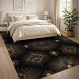 Multi-Color Starburst Geometric Area Rug