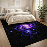 Abstract Area Purple Cosmic Vortex Area Rug