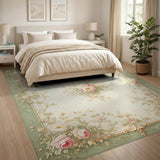 Pink Rose Floral Vintage Floral Vintage Area Rug