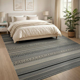 Striped Black and White Black White Geometric Striped Area Rug