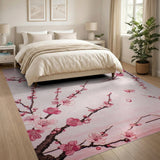Blush Cherry Blossom Pink Area Rug