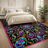 Multi-color and Patterns Vibrant Multi-Color Persian Mandala Area Rug