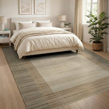Beige Woven Framed Area Rug