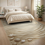 Sandy Beach Seashell Washable Area Rug