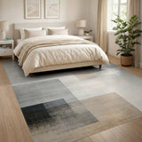 Abstract Area Abstract Beige Geometric Area Rug