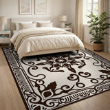 Ornate Traditional Persian Ornate Beige Persian Medallion Area Rug
