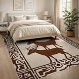 Brown Deer Mountain Herd Area Rug