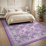 Purple Floral Persian No. 3 Area Rug