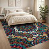 Vibrant Paisley Mandala Area Rug