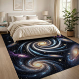 Cosmic Spiral Galaxies Area Rug