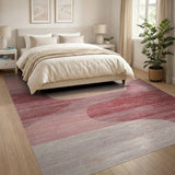 Modern Pink Abstract Area Rug