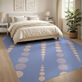 Purple Geometric Bubble Dot Area Rug