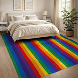 Multi-color and Patterns Rainbow Vertical Stripe Area Rug