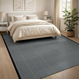 Geometric Modern Grey Geometric Grid Area Rug