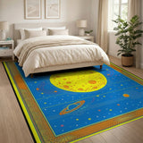 Pixelated Cosmic Galaxy Kids Area Rug