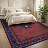 Lone Star Red Southwestern Area Rug
