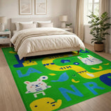 Kids ABC Alphabet Learning Rug with Cute Animals